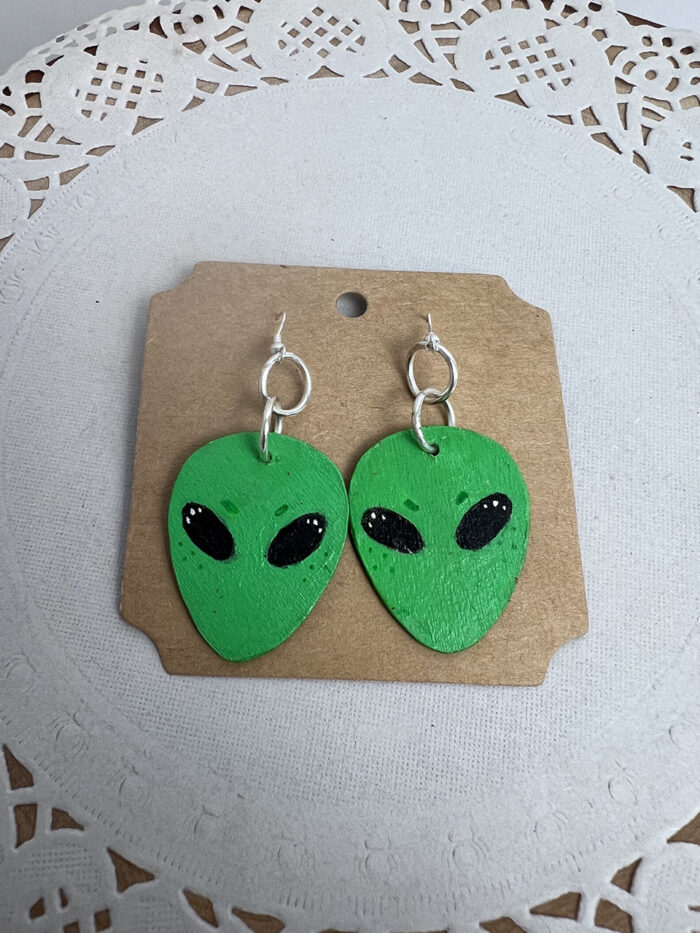 Boucles d'oreilles Cute UFO, Le martien vert ! – Image 5