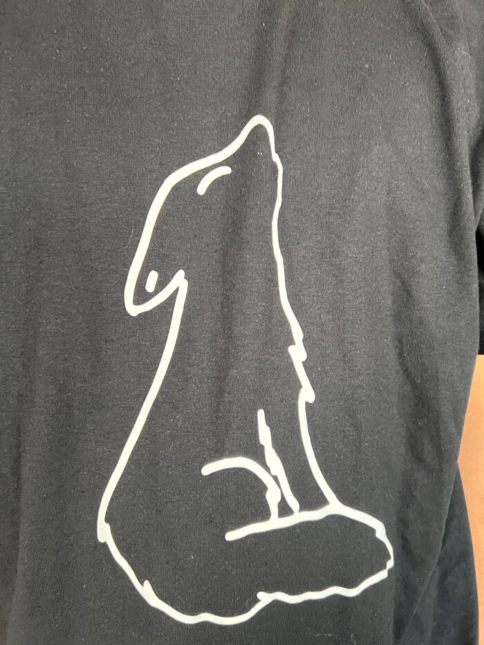 T-shirt petit loup, Louveteau, noir et blanc – Image 2